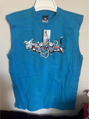 Cheetah Sleeveless Graphic Tee Shirt XL